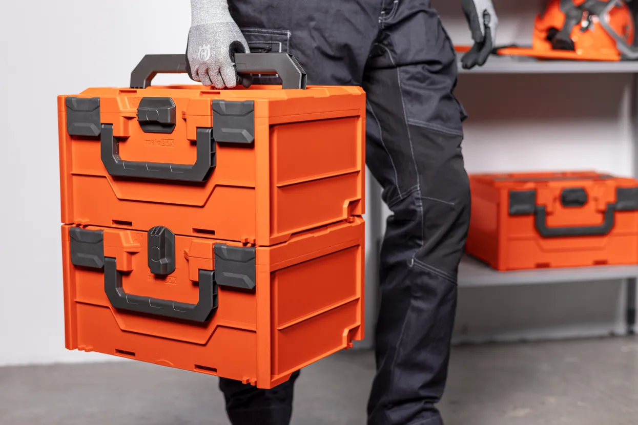 Carry a stack of boxes