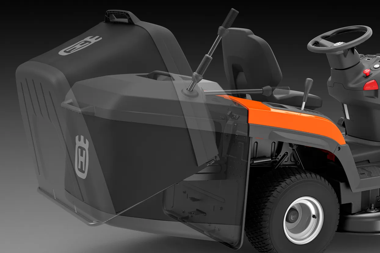 Bag emptying assistance greatly reduces effort needed by user.