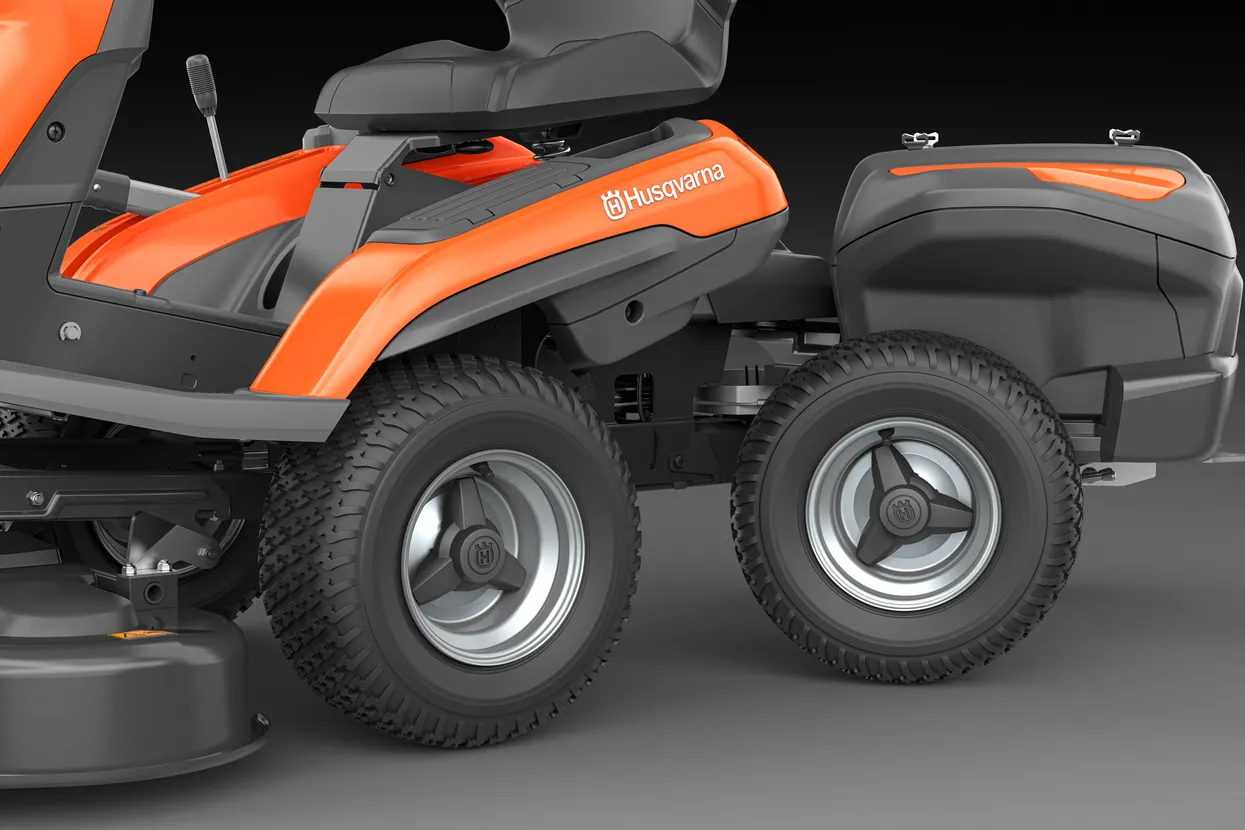 Four large wheels