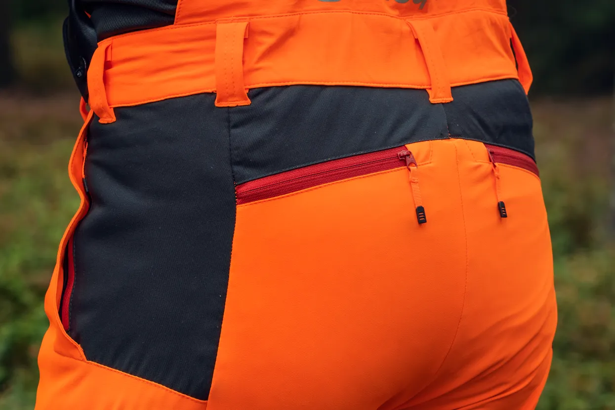 Stretch fabric on lower back