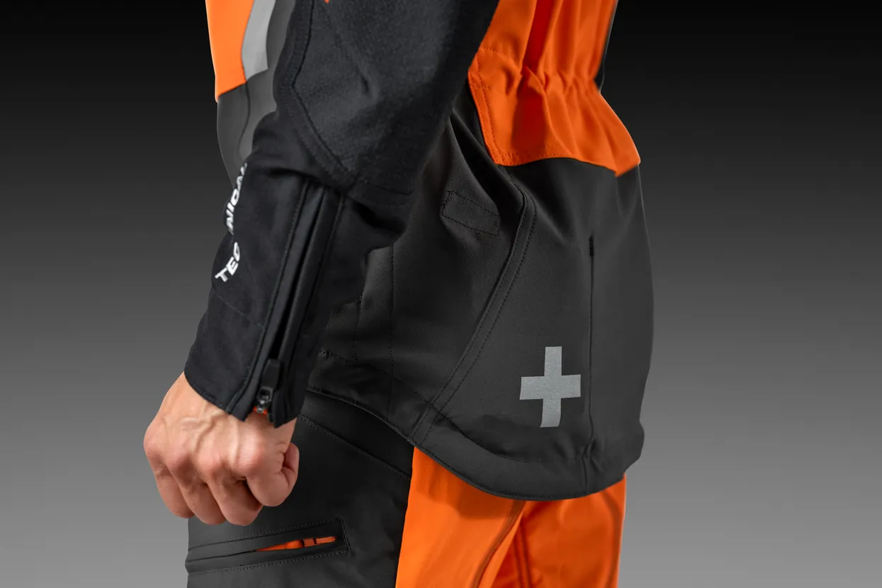 A dedicated first aid pocket with hook and loop