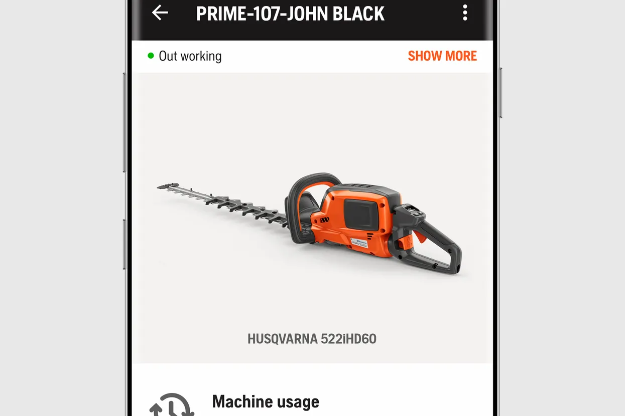Integrated connectivity for easy connect to Husqvarna FleetServices™