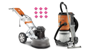 Husqvarna brusilec PG450+DE120+ komplet segmentov